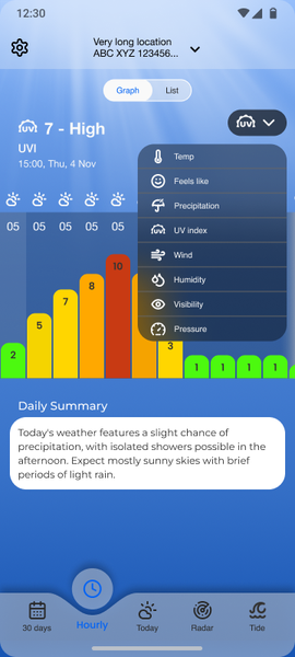 9weather.com Rain, Radar, Tide - Image screenshot of android app