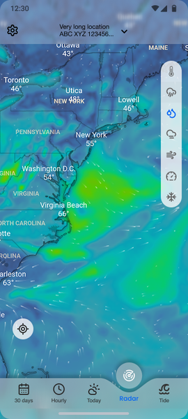 9weather.com Rain, Radar, Tide - Image screenshot of android app