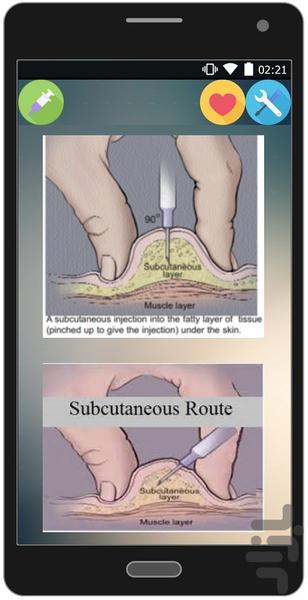 آموزش جامع تزریقات(همراه عکس) - عکس برنامه موبایلی اندروید