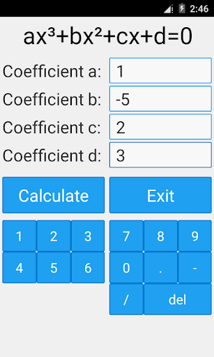 Cubic Equation Solver - عکس برنامه موبایلی اندروید
