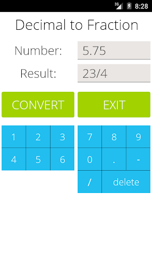 Decimal to Fraction - Image screenshot of android app