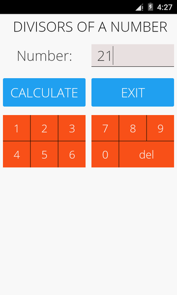Divisors of a Number - Image screenshot of android app