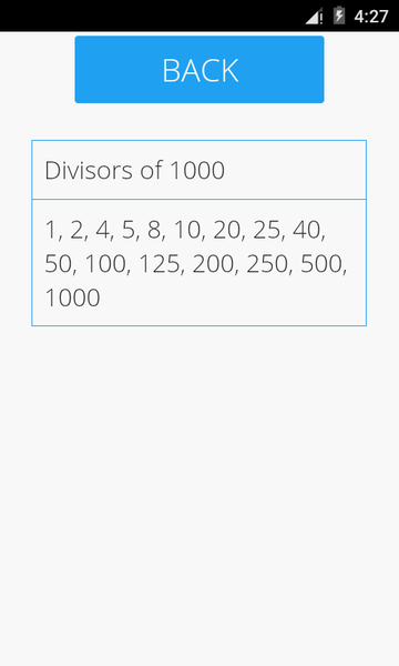 Divisors of a Number - عکس برنامه موبایلی اندروید