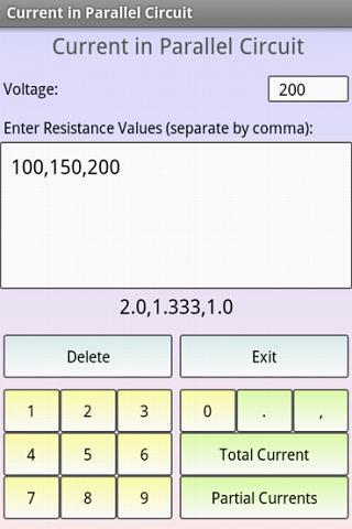 Electric Circuit Calculator - Image screenshot of android app