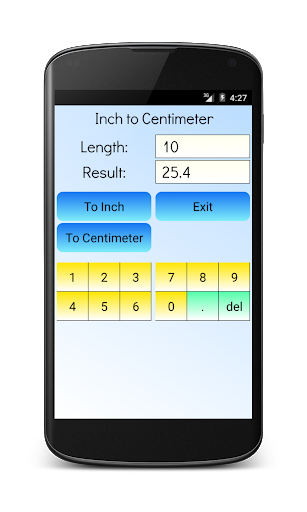 Inches to Centimeters - Image screenshot of android app