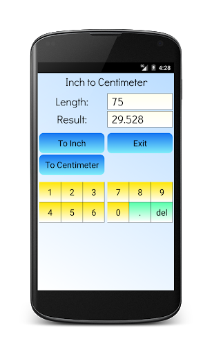 Inches to Centimeters - عکس برنامه موبایلی اندروید