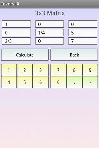 Matrix Inversion Calculator - Image screenshot of android app