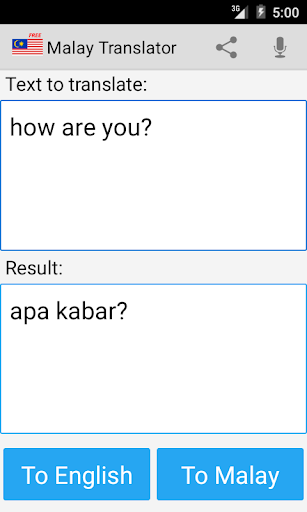 Malay English Translator - Image screenshot of android app