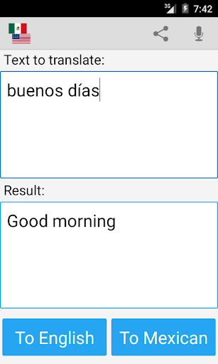 Mexican English Translator - عکس برنامه موبایلی اندروید