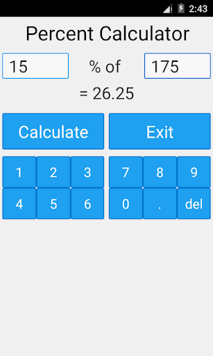 Percent Calculator - عکس برنامه موبایلی اندروید