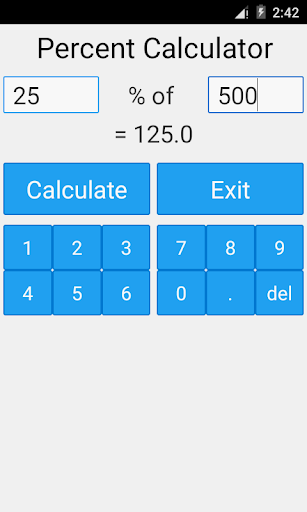 Percent Calculator - Image screenshot of android app