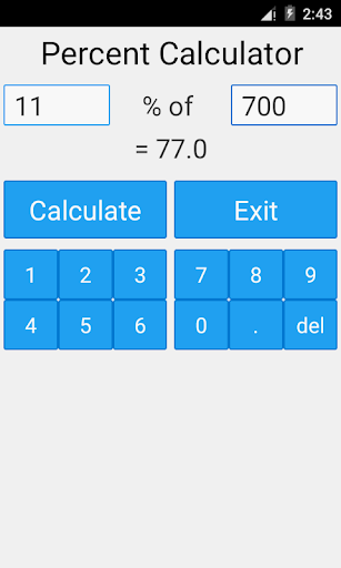 Percent Calculator - Image screenshot of android app