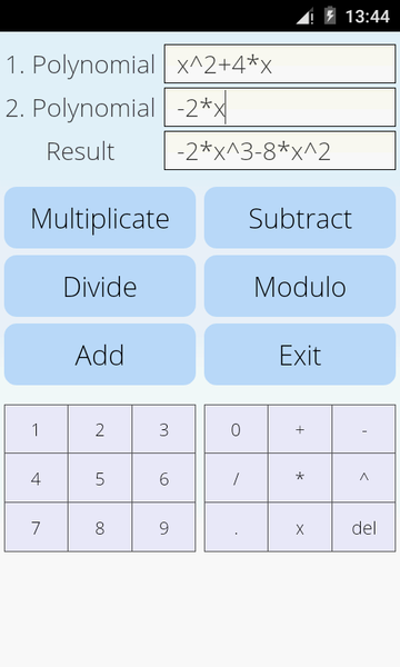 Polynomial Calculator - Image screenshot of android app