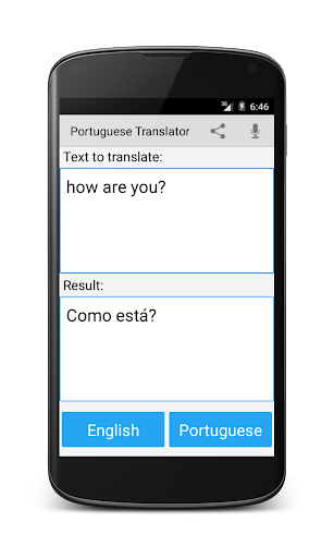 Portuguese English Translator - Image screenshot of android app