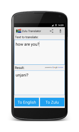 Zulu English Translator - عکس برنامه موبایلی اندروید