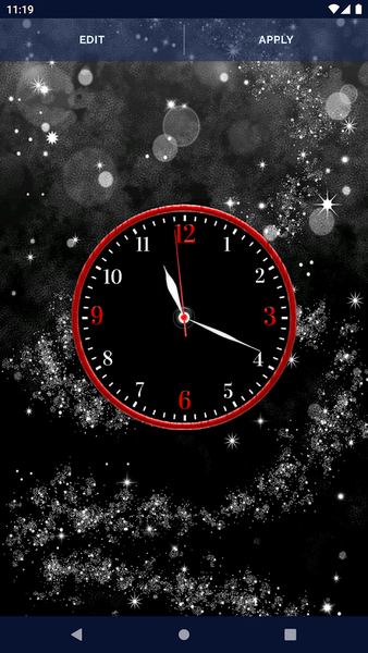 Black Clock Live Wallpaper - Image screenshot of android app