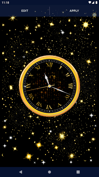 Black Clock Live Wallpaper - Image screenshot of android app