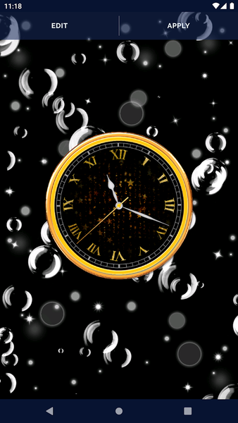 Black Clock Live Wallpaper - Image screenshot of android app