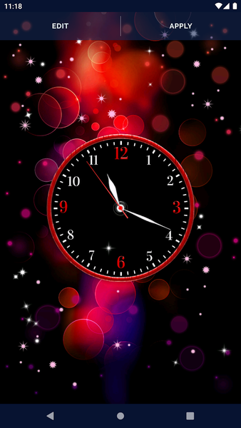 Black Clock Live Wallpaper - Image screenshot of android app