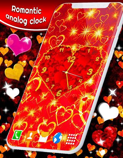 Hearts Love Clock Wallpapers - Image screenshot of android app