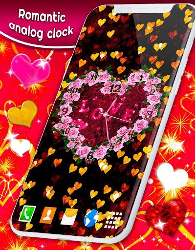 Hearts Love Clock Wallpapers - Image screenshot of android app