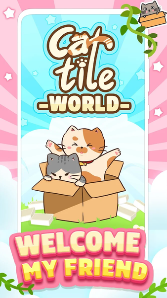 Cat Tile World: Purrfect Match - Gameplay image of android game