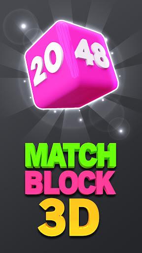 Match Block 3D - 2048 Merge Ga - Gameplay image of android game