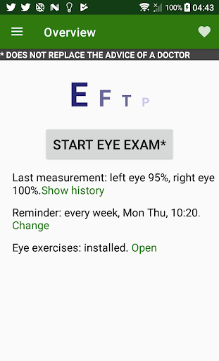 Eye exam - Image screenshot of android app