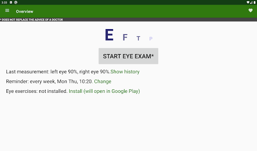 Eye exam - Image screenshot of android app