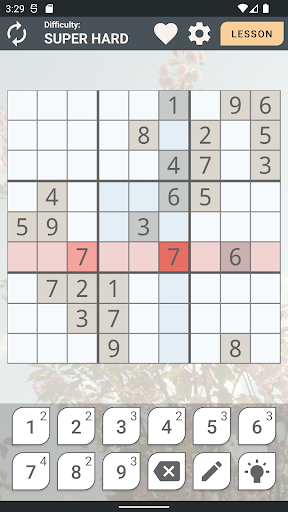 Sudoku - Gameplay image of android game