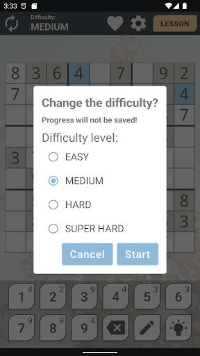 Sudoku - Gameplay image of android game