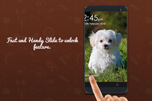 Puppy Dog Pin Lock Screen - Image screenshot of android app