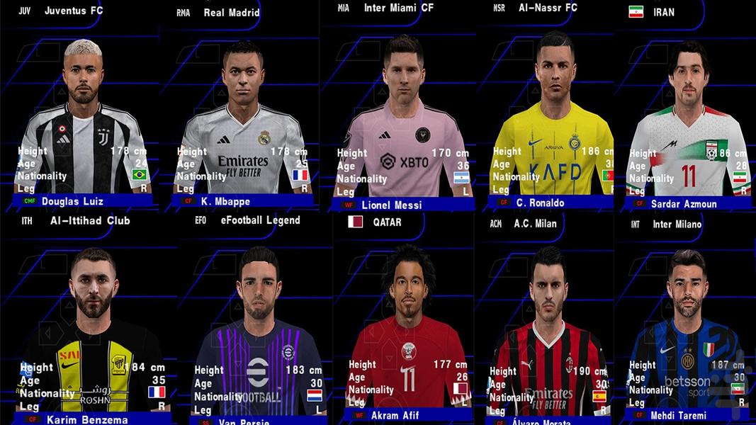 فوتبال pes24_25 غیر رسمی - عکس بازی موبایلی اندروید