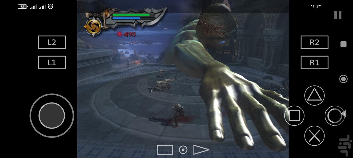 خدای جنگ 2 دوبله - Gameplay image of android game