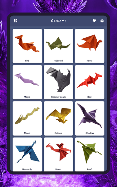 Origami paper dragons - عکس برنامه موبایلی اندروید