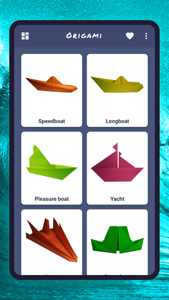 Origami ships, boats - Image screenshot of android app