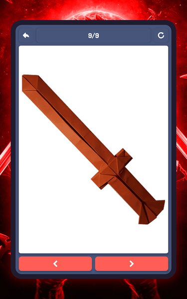 Origami weapons, paper schemes - Image screenshot of android app