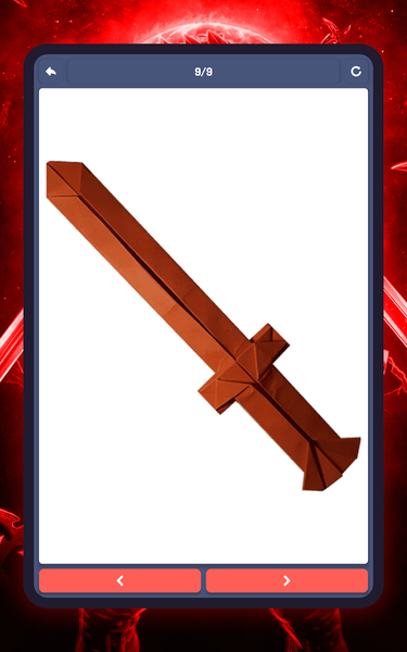 Origami weapons, paper schemes - Image screenshot of android app