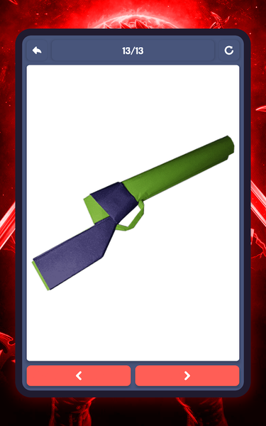 Origami weapons, paper schemes - Image screenshot of android app