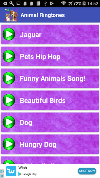 Animal Ringtones - عکس برنامه موبایلی اندروید