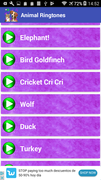 Animal Ringtones - عکس برنامه موبایلی اندروید