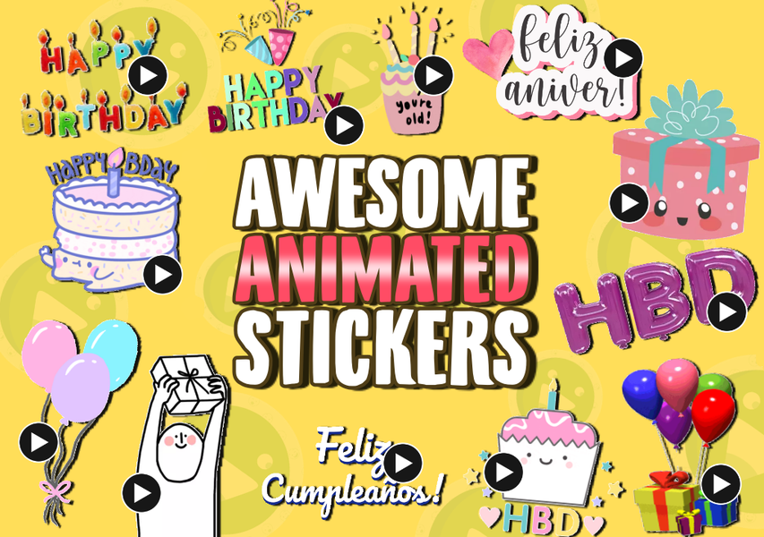 Animated Birthday WASticker - Image screenshot of android app