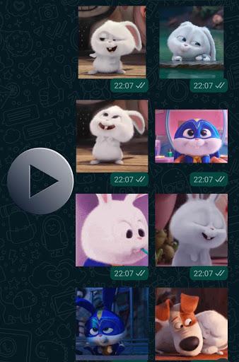 Snowball Rabbit Stickers Animated WAStickerApps – استیکر واتساپ خرگوش - Image screenshot of android app