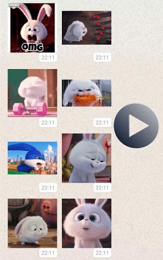 Snowball Rabbit Stickers Animated WAStickerApps – استیکر واتساپ خرگوش - Image screenshot of android app