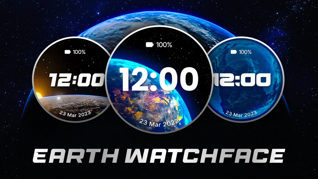 Animated Earth Watchfaces - Image screenshot of android app