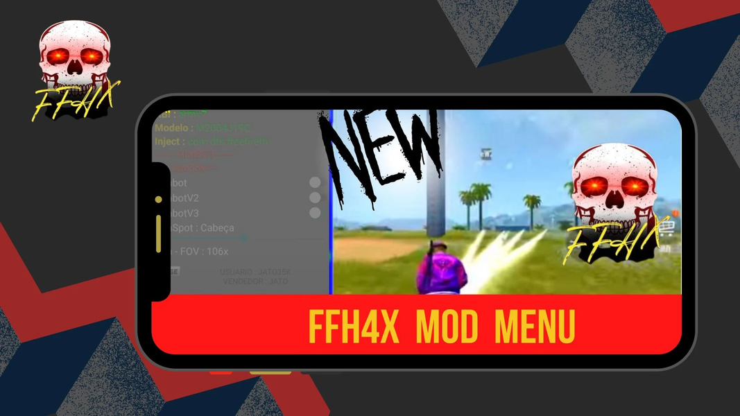 ffh۴x mod menu ff - عکس بازی موبایلی اندروید