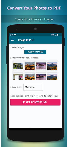 Photo to PDF: Convert to PDFs - Image screenshot of android app