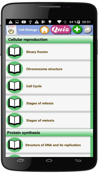Cell Biology course - Image screenshot of android app