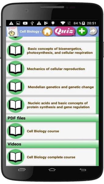 Cell Biology course - Image screenshot of android app