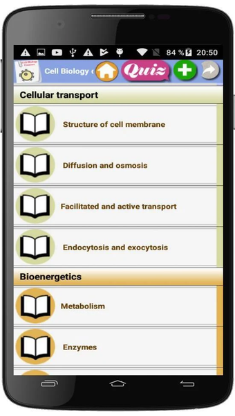 Cell Biology course - Image screenshot of android app